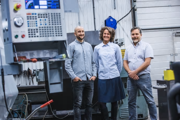 Sammy Pergament, Eva-Lena Bergkvist och Nicklas Jadinge satsar framåt.