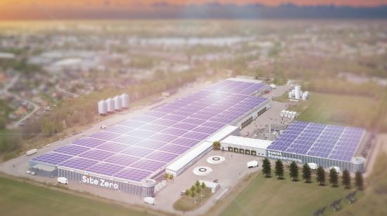 Site Zero i Motala ska bli världens största och modernaste anläggning för plaståtervinning och planeras stå klar 2023 (bilden är en illustration).