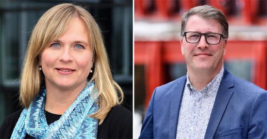 Monika Sammelin, områdeschef för LKAB i Malmberget och Roger Hansson, vd Gällivare Näringsliv AB.